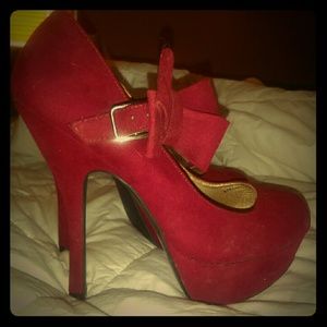 Charlotte Russe Maroon Pumps size 7